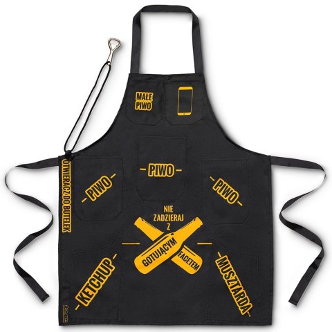 Fartuszek dla gotującego faceta kuchenny męski BBQ