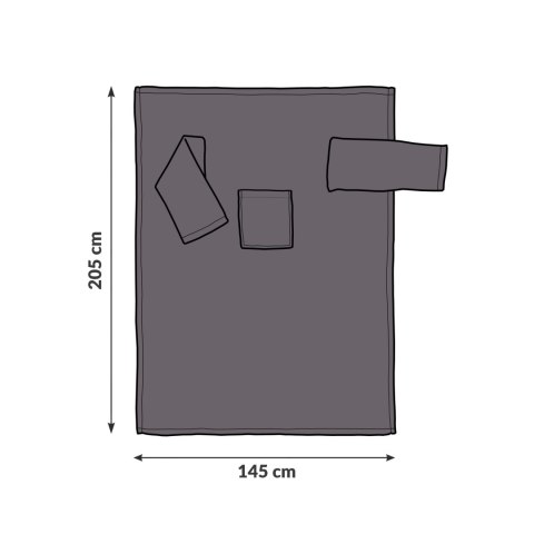 Kocyko - Szlafrok Grafit prezent dla MĘŻA chłopaka