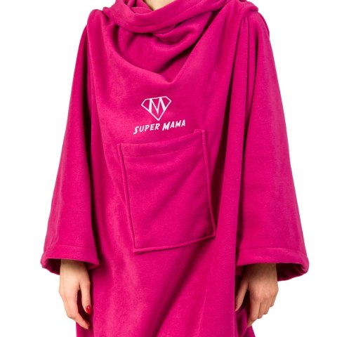 Kocyko-szlafrok "Super Mama" Fuksja