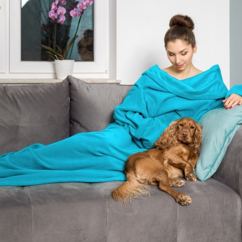 Kocyko-szlafrok "Super Mama" Niebieski