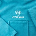Kocyko-szlafrok "Super Mama" Niebieski
