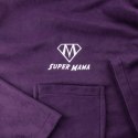 Kocyko-szlafrok "Super Mama" Śliwka