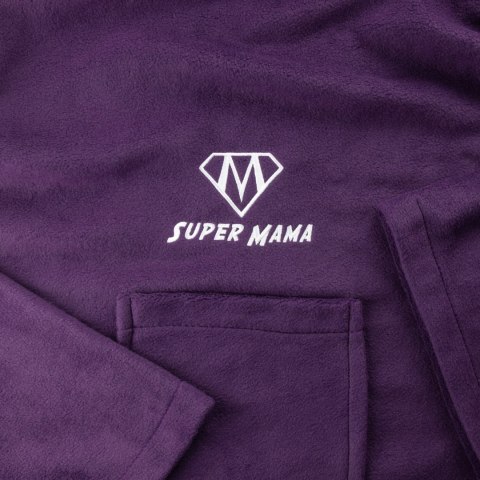 Kocyko-szlafrok "Super Mama" Śliwka