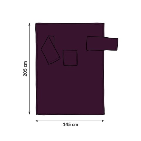 Kocyko-szlafrok "Super Mama" Śliwka