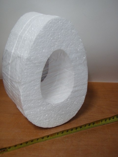 Jajko 5szt. styropianowe 20/2cm ring | 1219