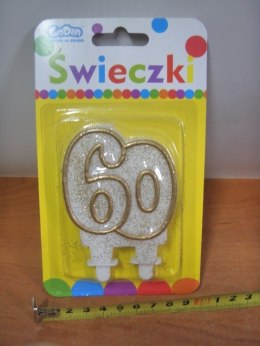 Świeczka cyferka ''60'' 8cm