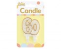 Świeczka cyferka ''60'' 8cm