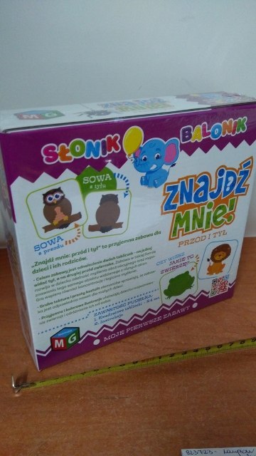 Gra ZNAJDŹ MNIE PRZÓD I TYŁ SŁONIK BALONIK