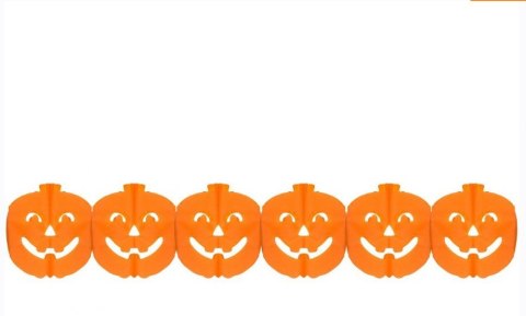Girlanda papierowa Dynie, pomarańczowa, 18.8.5x20x300 cm