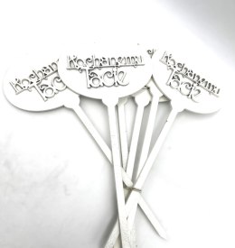 Piki drewniane 6szt. Kochanemu Tacie