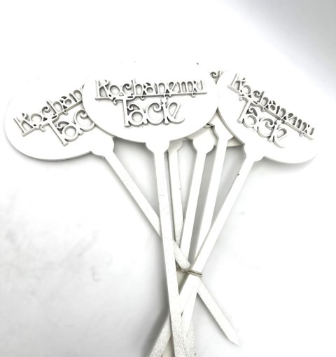 Piki drewniane 6szt. Kochanemu Tacie