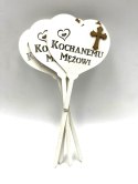 Serce na piku 6szt. KOCHANEMU MĘŻOWI