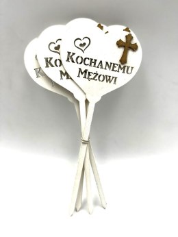 Serce na piku 6szt. KOCHANEMU MĘŻOWI