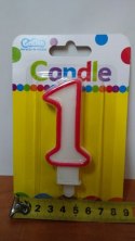 Świeczka urodzinowa CYFRA ''1''