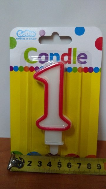 Świeczka urodzinowa CYFRA ''1''