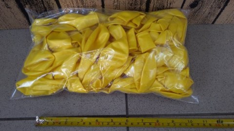 Balony 100szt. żółte METALICZNE