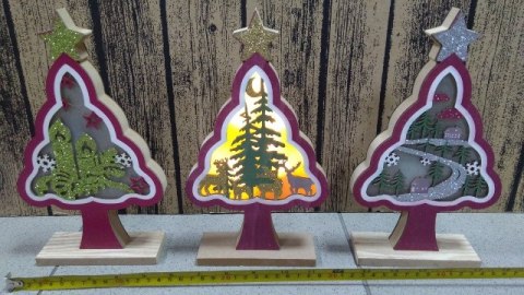 Choinka świecąca led 3szt.