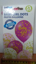 Balony 6szt. BABY GIRL