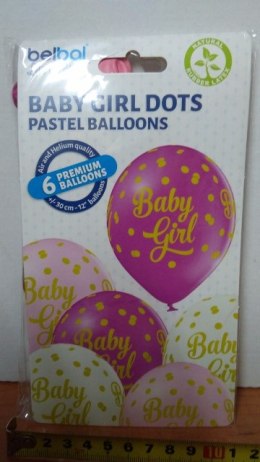 Balony 6szt. BABY GIRL