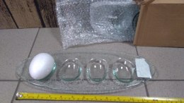 Półmisek szklany 6szt na 4 jajka talerz do jajek BOZ3698