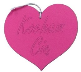 Serce czerwone 2szt KOCHAM CIĘ 15cm