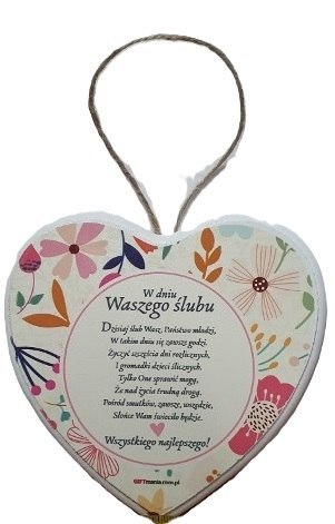 Serce wiszące W DNIU WASZEGO ŚLUBU
