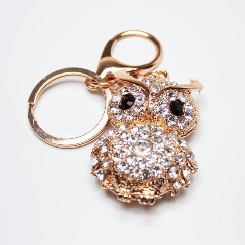 Brelok do kluczy sowa cyrkonie