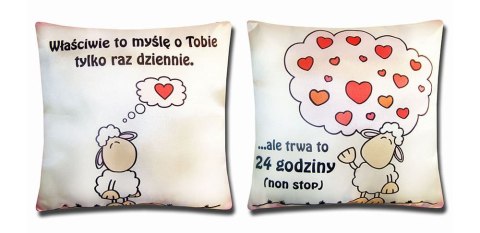Poduszka dwustronna - Właściwie to myślę o Tobie tylko raz dziennie. S83