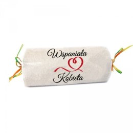 Ręcznik ecru cukierek z haftem 