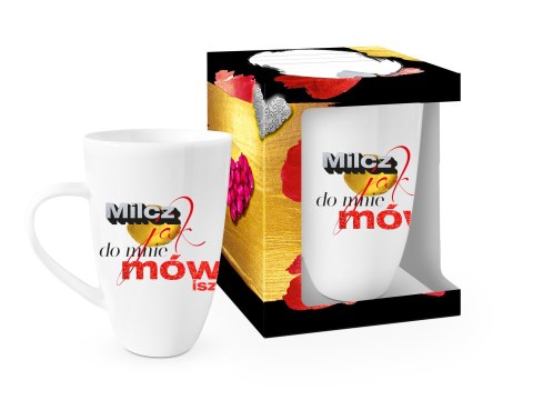 Kubek NBC wysoka baryłka 400ml - Milcz jak do mnie mówisz KOBIECA ZŁOTA