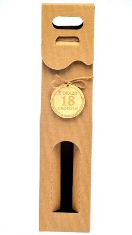 Pudełko kartonowe na alkohol 39 x 9 x 9 cm - 5szt. 18 LAT	RS8szare