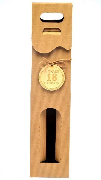 Pudełko kartonowe na alkohol 39 x 9 x 9 cm - 5szt. 18 LAT	RS8szare