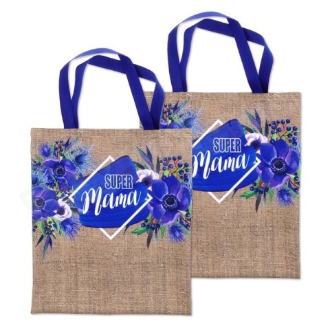 Torba na zakupy "Super Mama" Niebieska