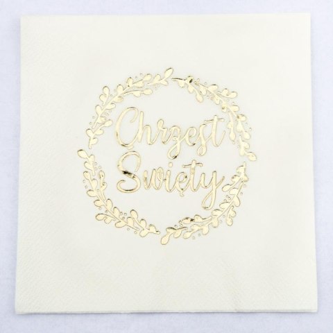 Serwetki 33x33 Chrzest 20 szt. biały		SCN1-0001