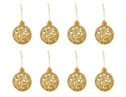 Bombki choinkowe zestaw 100 szt + gwiazda złote