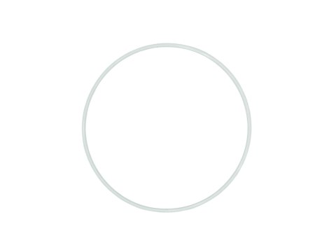 Ring 6szt. metalowy biały śr. 18 cm | RB-18