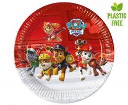Talerzyki pap. Paw Patrol - Ready for Action 23 cm 8 szt. (plastic-free)