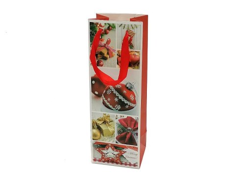 Torba prezentowa 12szt. z brokatem 12,5x35,5x8cm