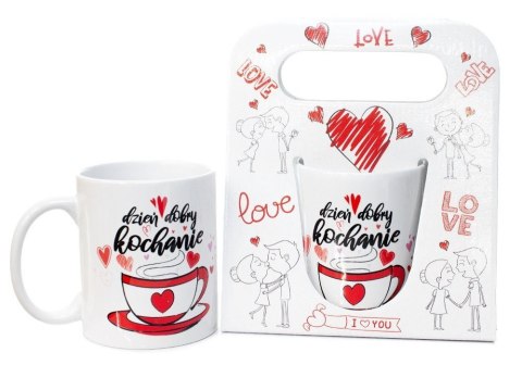 Kubek ceramiczny w ozdobnym opakowaniu "Dzień dobry kochanie"
