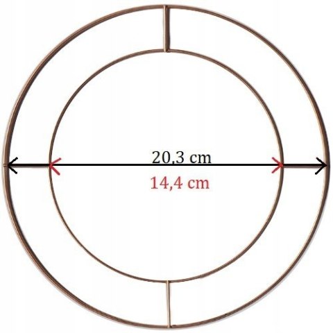 Ring metalowy koło do łapaczy snów 20,3/14,4 cm