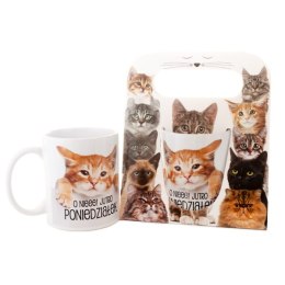 Kubek ceramiczny w ozdobnym opakowaniu z napisem 