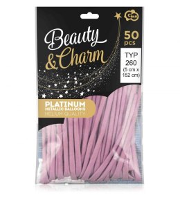 Balony do modelowania platynowe j. różowe 50szt.