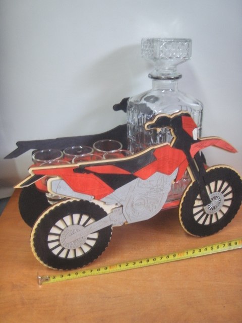 Karafka + 6 kieliszków MOTOR CROSS 30 urodziny