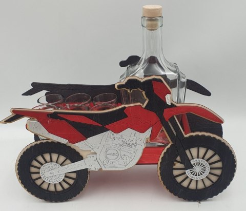 Karafka + 6 kieliszków MOTOR CROSS 40 urodziny