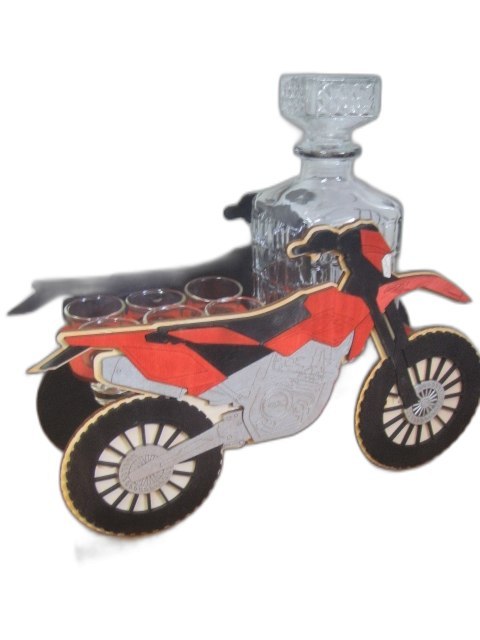 Karafka + 6 kieliszków MOTOR CROSS 40 urodziny