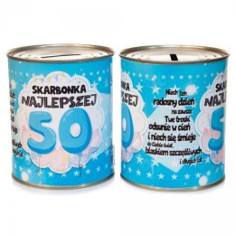 Skarbonka metalowa urodzinowa z napisem 