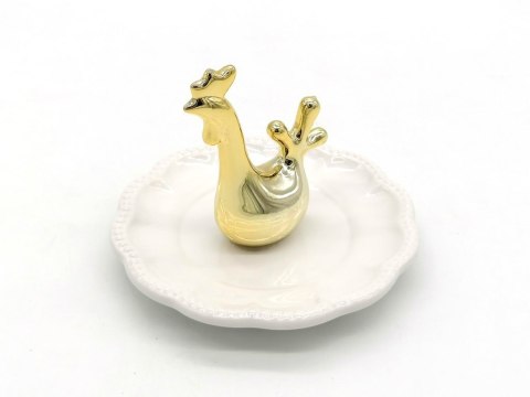 Talerz ceram z kurczakiem 4szt wym. 11,6x9,6cm