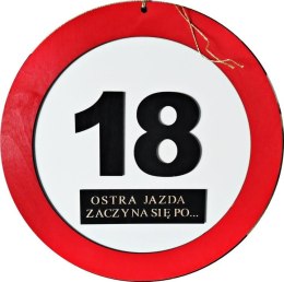 Znak urodzinowy 36cm 18-nastka