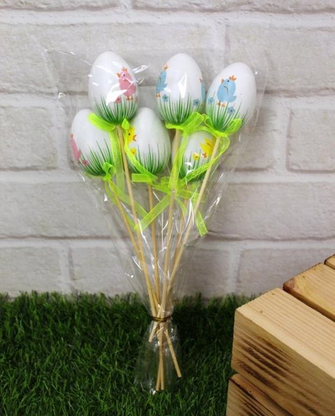 Jajka plastikowe 6szt na piku BAR-22134