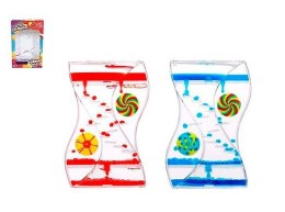 Lawa z kolorowymi płynami klepsydra spinner 14cm